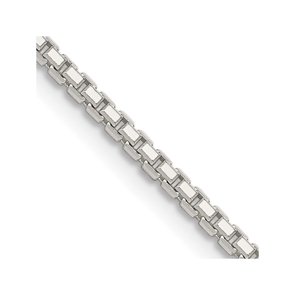 Sterling Silver 1.7mm 8 Sided Diamond-cut Box Chain 24 Inches