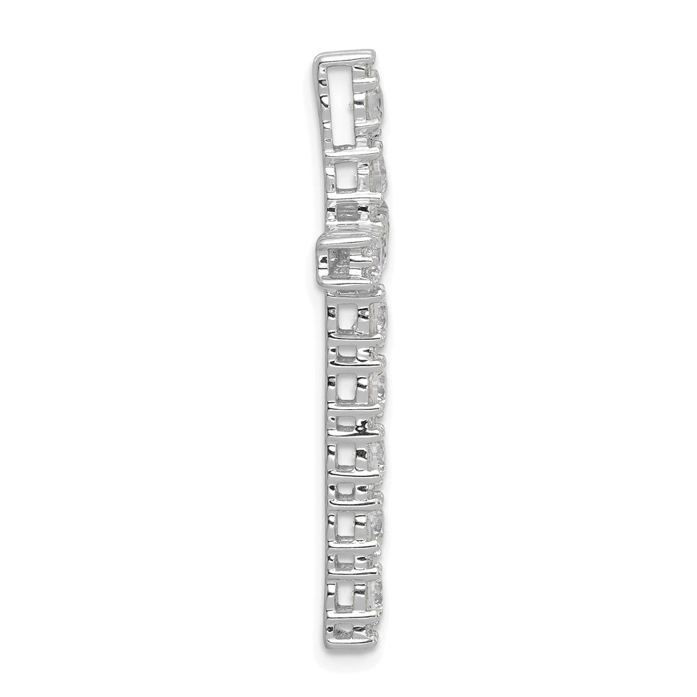 10k White Gold 1 carat Lab Grown Diamond VS/SI+ G+ Cross Chain Slide Pendant