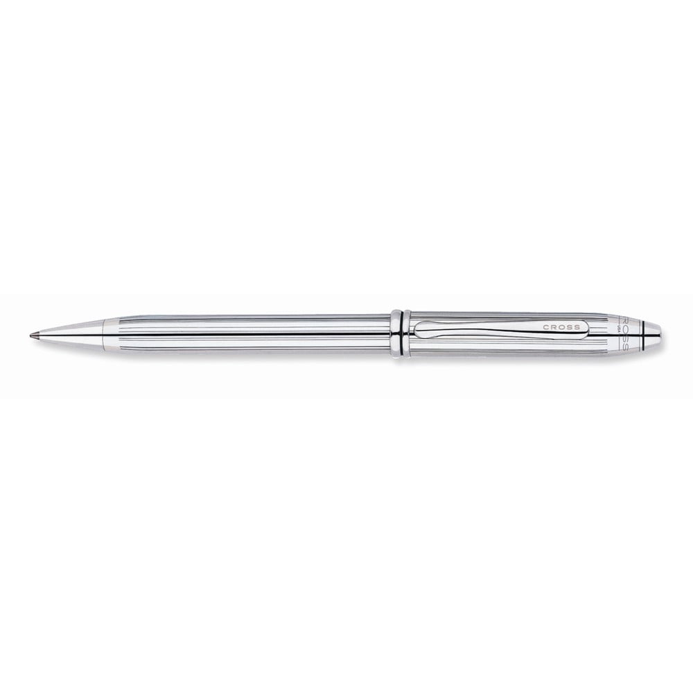 Townsend Lustrous Chrome Ball-Point Pen - Engravable Personalized Gift Item