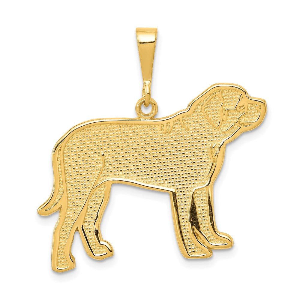 14k Mastiff Pendant Yellow Gold