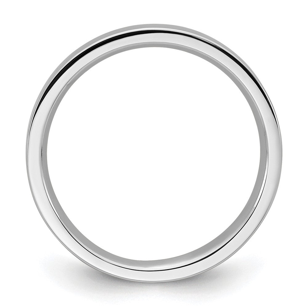 10k White Gold 3mm Standard Weight Flat Comfort Fit Wedding Band Size 6