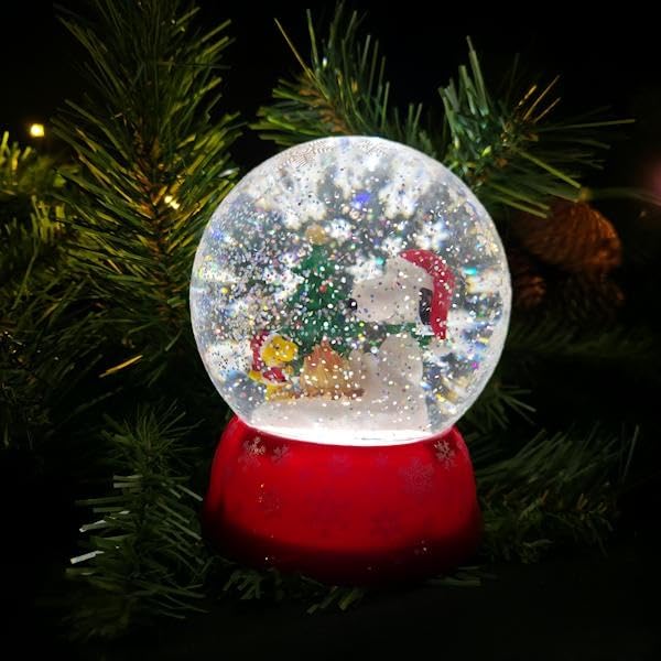 Roman 5.75" LED Lighted Snoopy Campfire Christmas Snow Globe