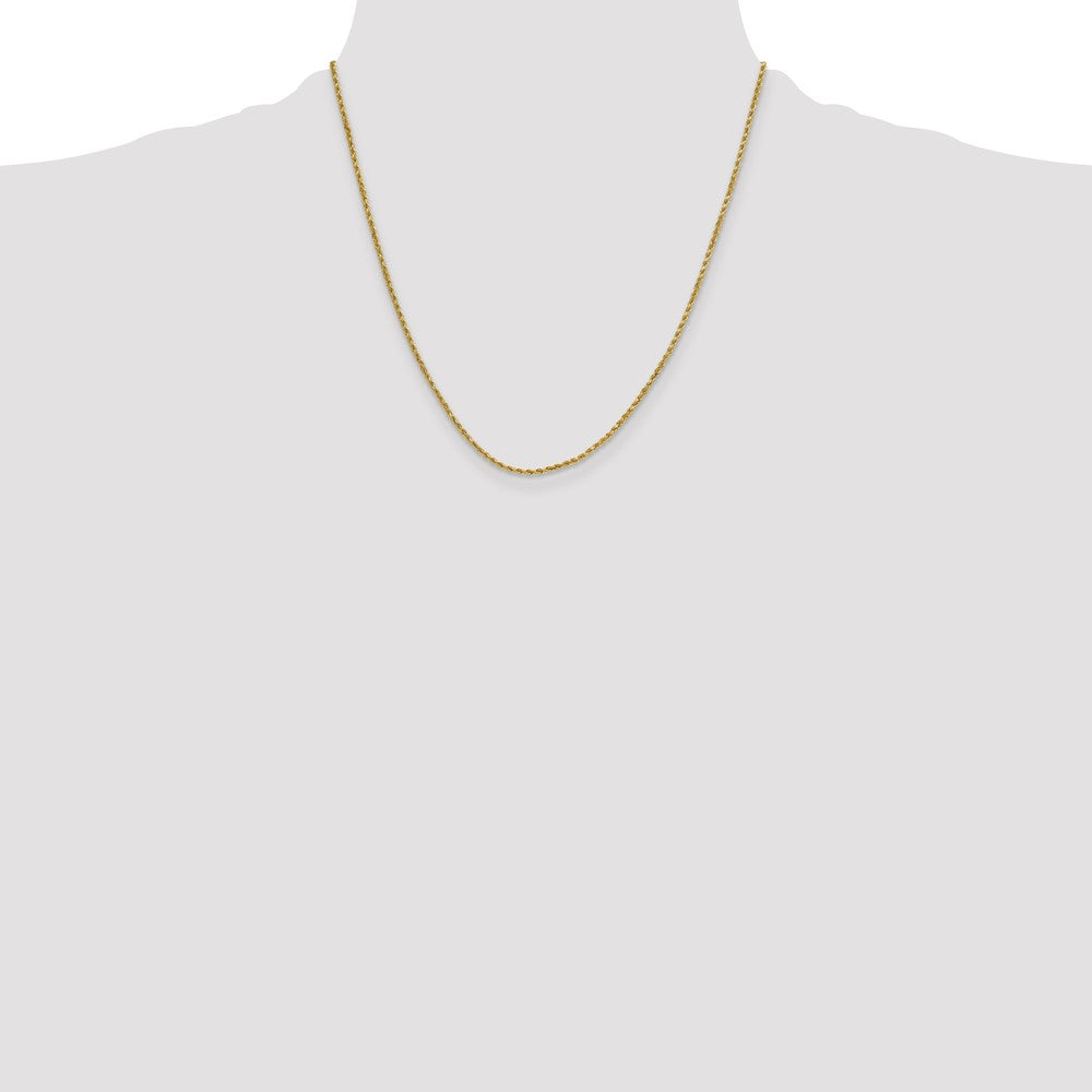 10k 2mm Semi-solid D/C Rope Chain