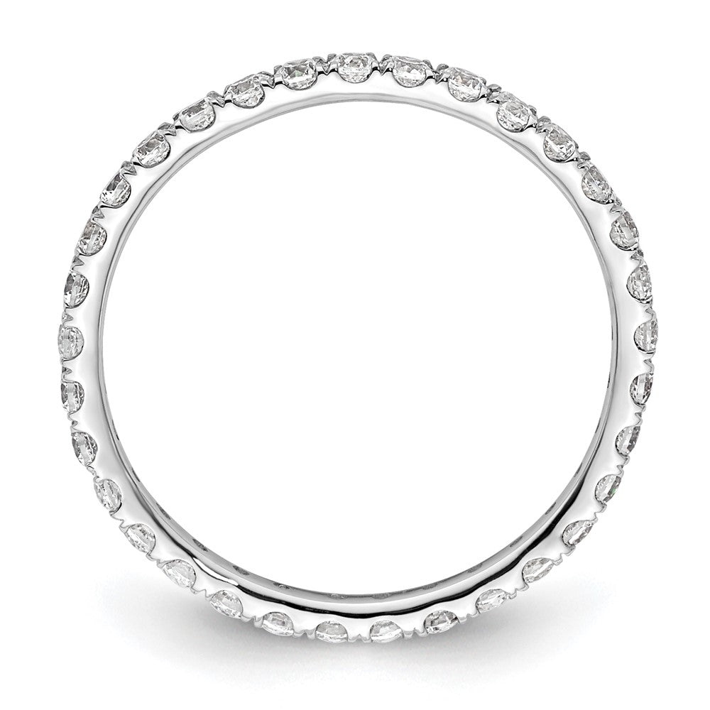 True Origin 14K White Gold 1/2 carat Lab Grown Diamond VS  D E F  Size 4 Eternity Band