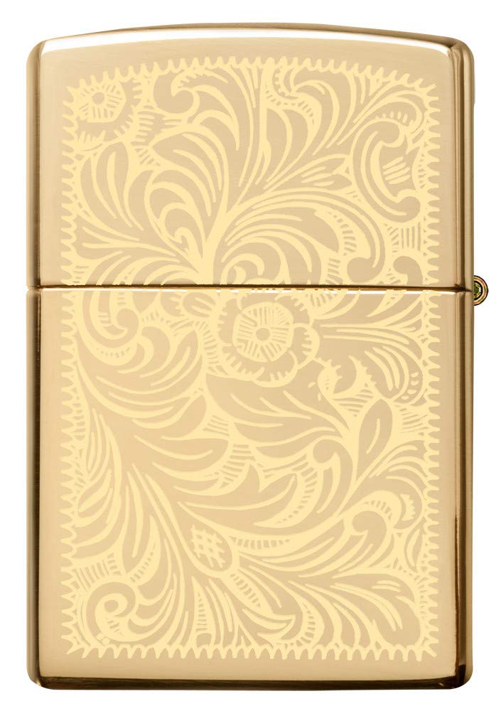 Zippo High Polish Brass Venetian Pocket Lighter