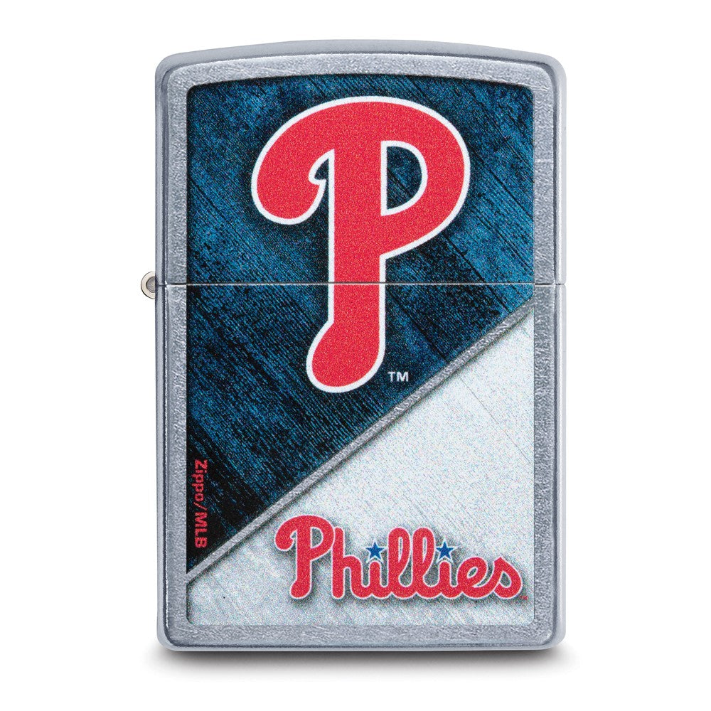Zippo Street Chrome Philadelphia Phillies Color Image MLB Lighter