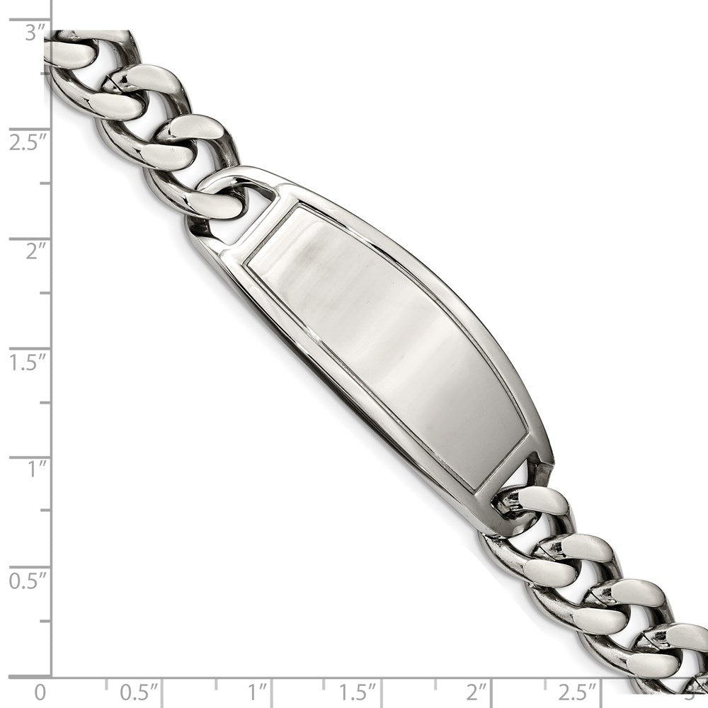 Stainless Steel Polished 8.5in ID Bracelet 8.5 inches