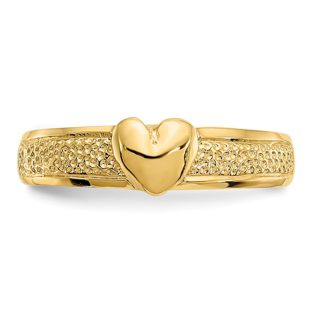 14k Heart Design Toe Ring
