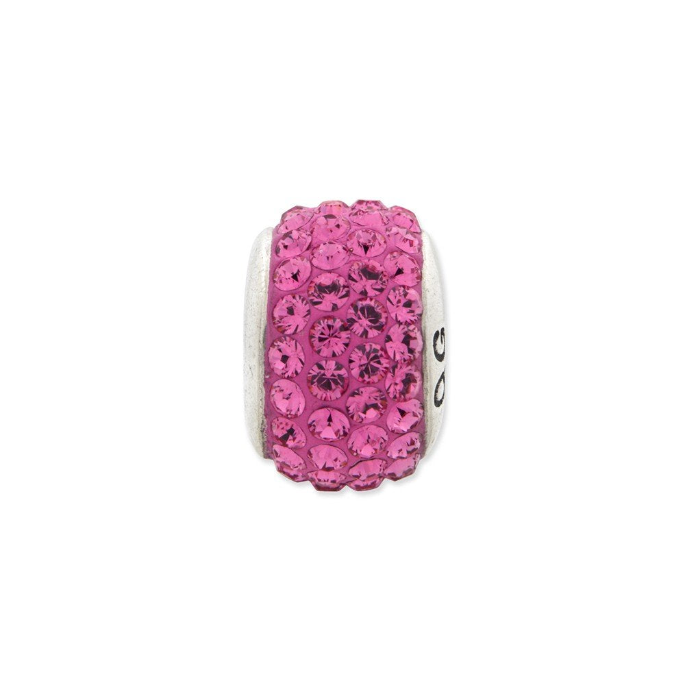 Sterling Silver Reflections October Full Pink Preciosa Crystal Bead