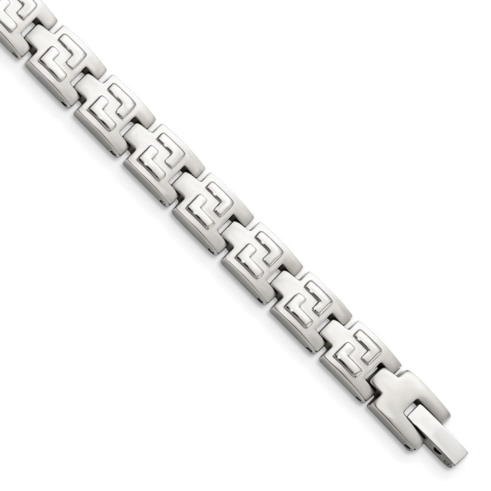 Stainless Steel Brushed and Polished 8.5in Bracelet 8.5 inches
