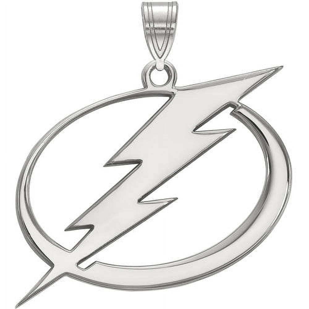 LogoArt NHL Tampa Bay Lightning Sterling Silver Extra Large Pendant