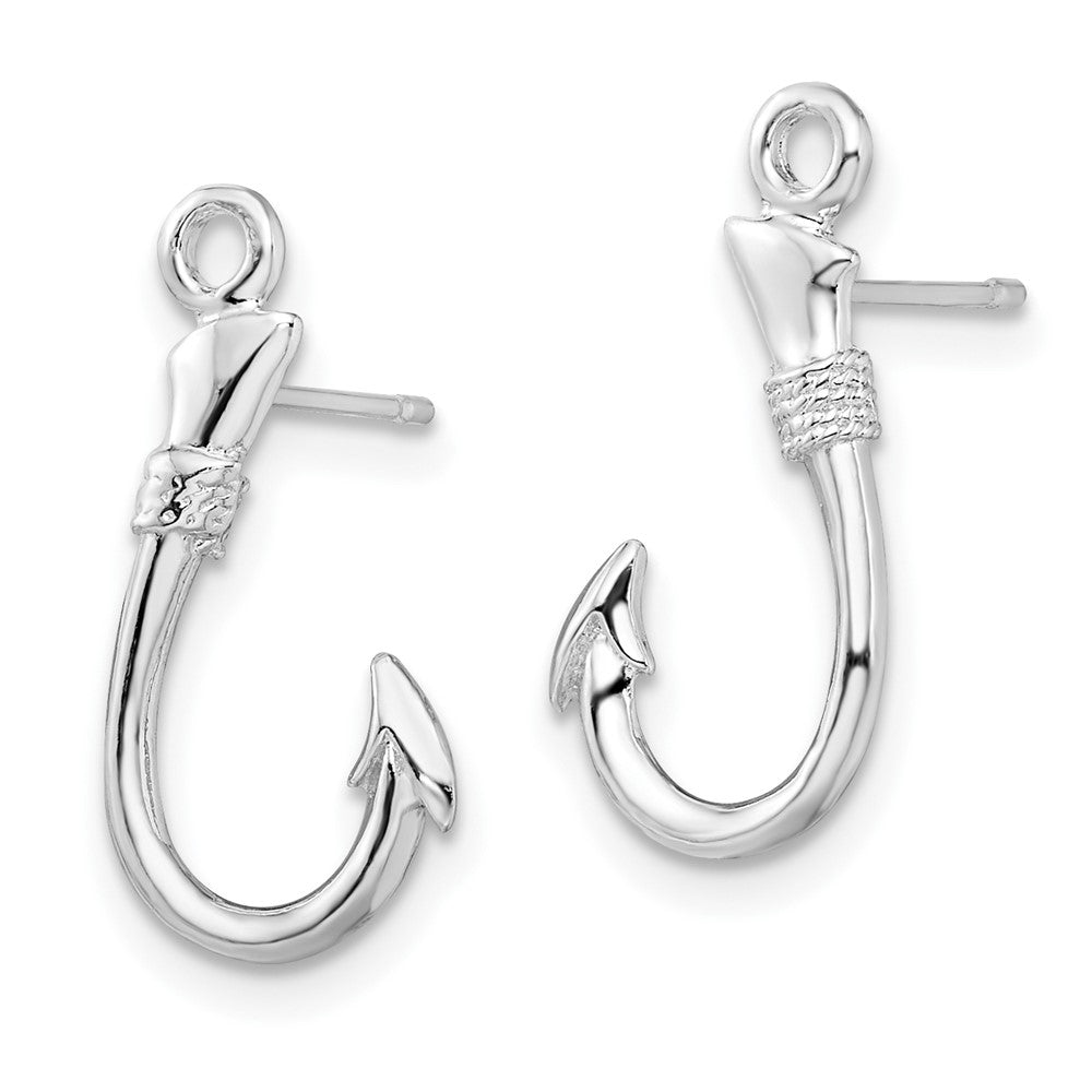 De-Ani Sterling Silver Rhodium-Plated Polished Starfish Leverback Earrings