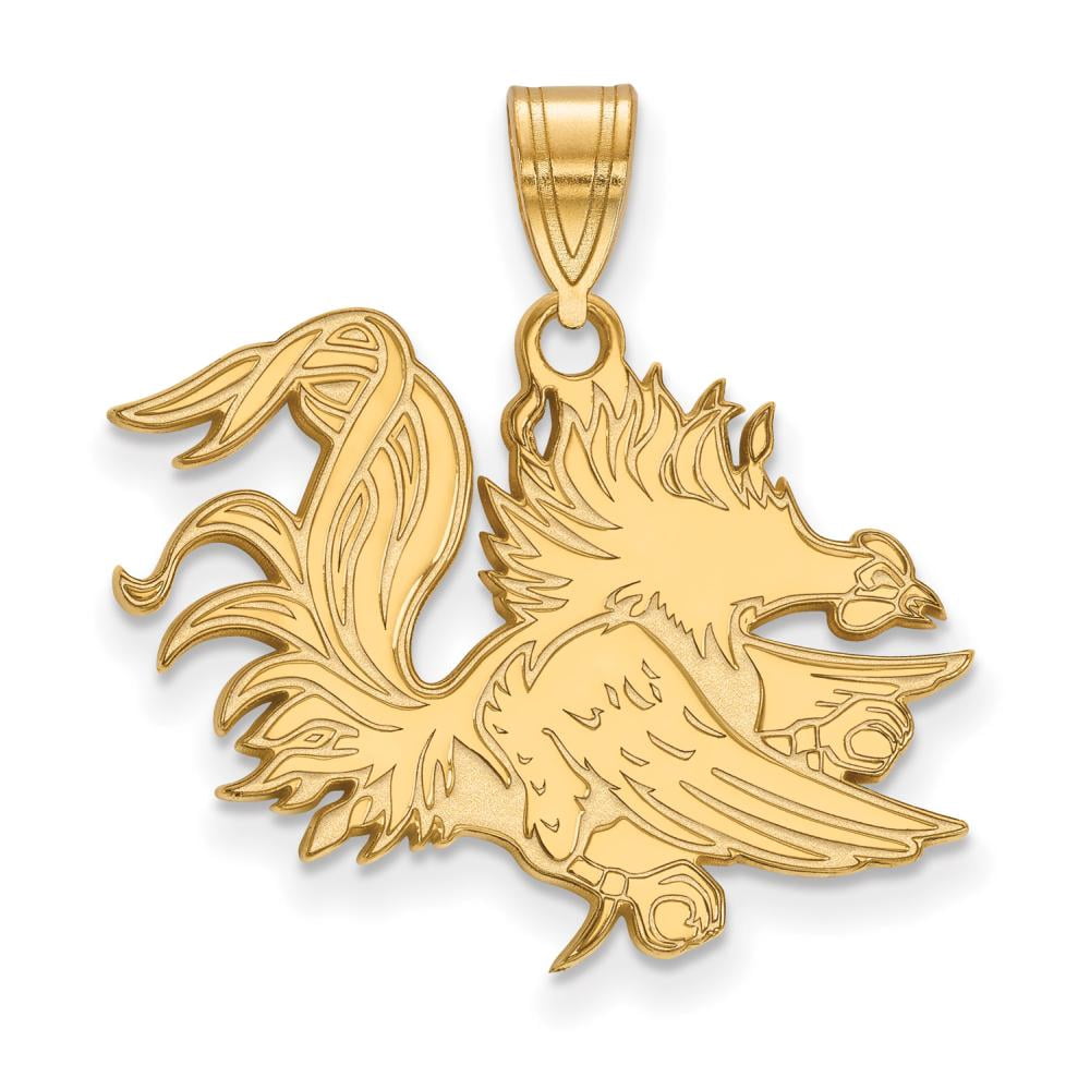 10k Gold LogoArt University of South Carolina Gamecock Large Pendant Q-1Y046USO
