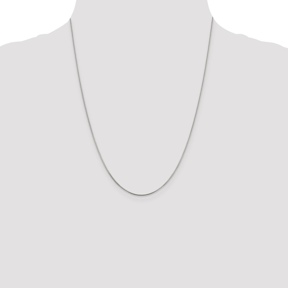 Sterling Silver .8mm Box Chain w/4in ext. 22 Inches
