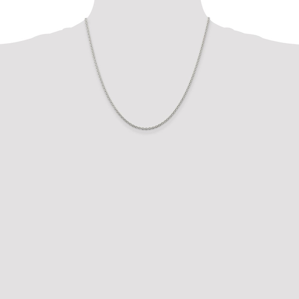 Sterling Silver 2.25mm Cable Chain 20 Inches