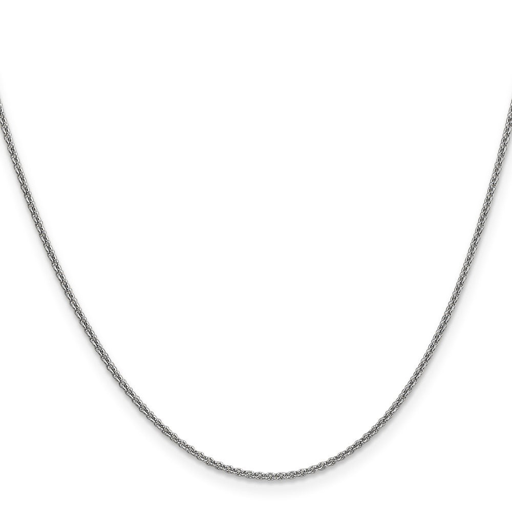 18k White Gold  1.35mm 16in. Cable Chain