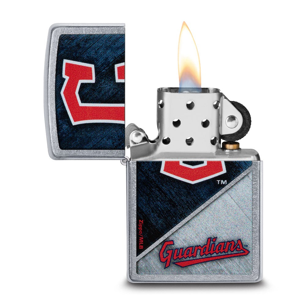 Zippo Street Chrome Cleveland Guardians Color Image MLB Lighter