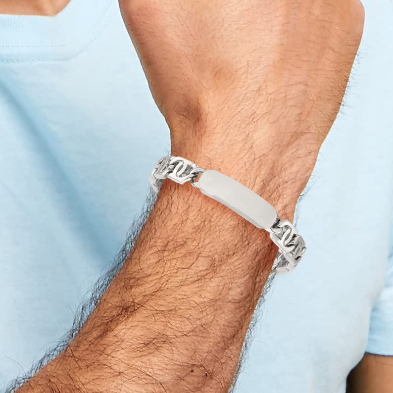 Stainless Steel Polished 8.75in ID Bracelet 8.5 inches