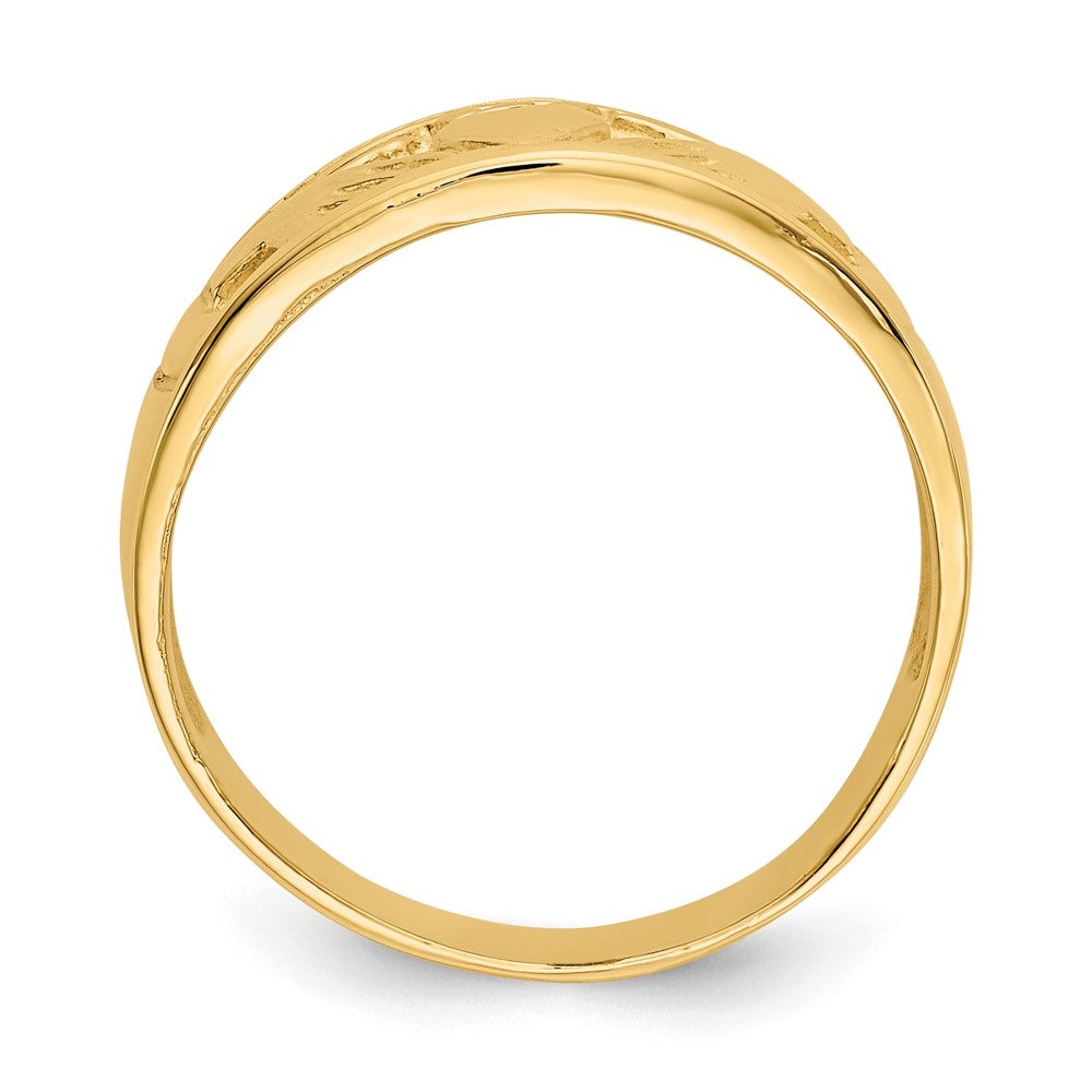 14k Ladies Claddagh Band Size 6