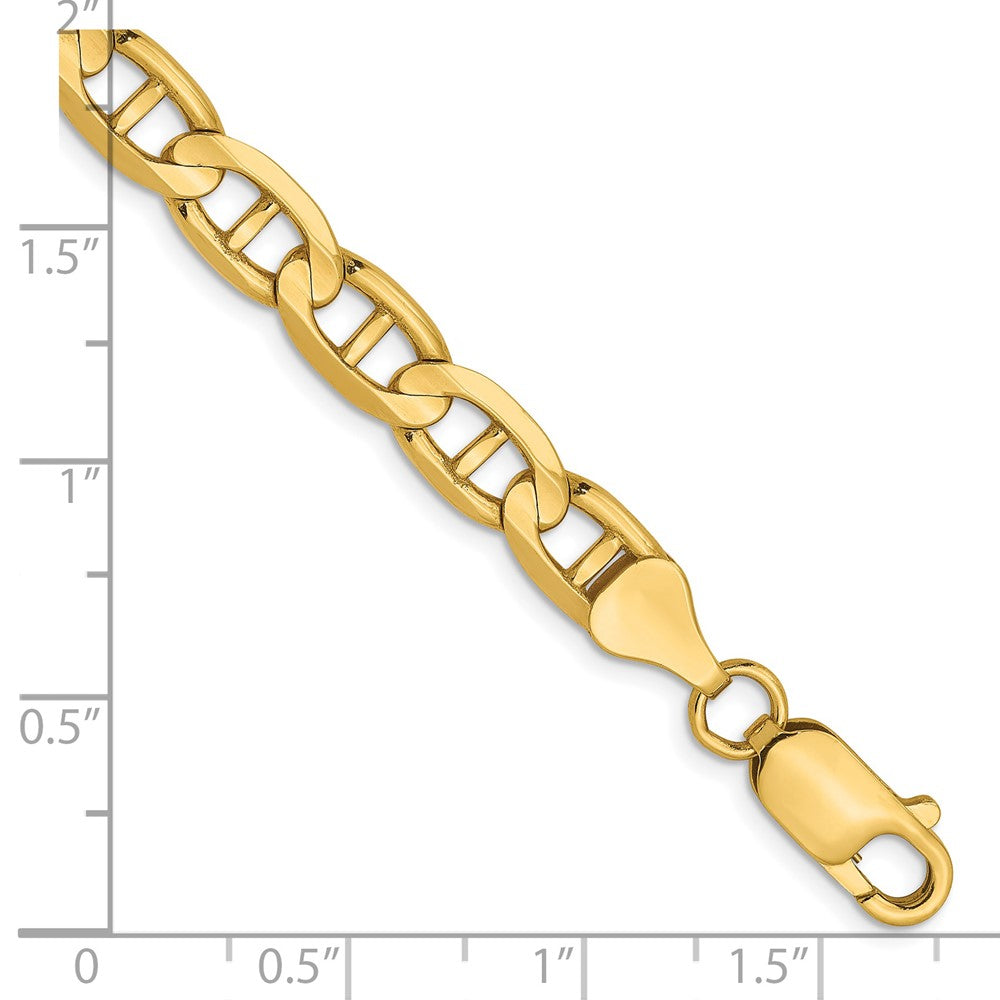 14K 6.25mm Concave Anchor Chain 8  inches