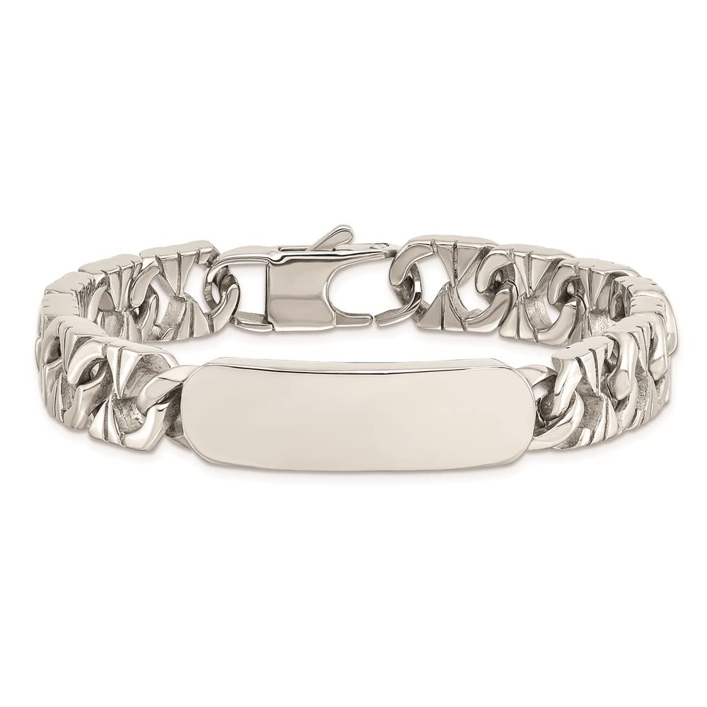 Stainless Steel Polished 8.5in ID Bracelet 8.5 inches