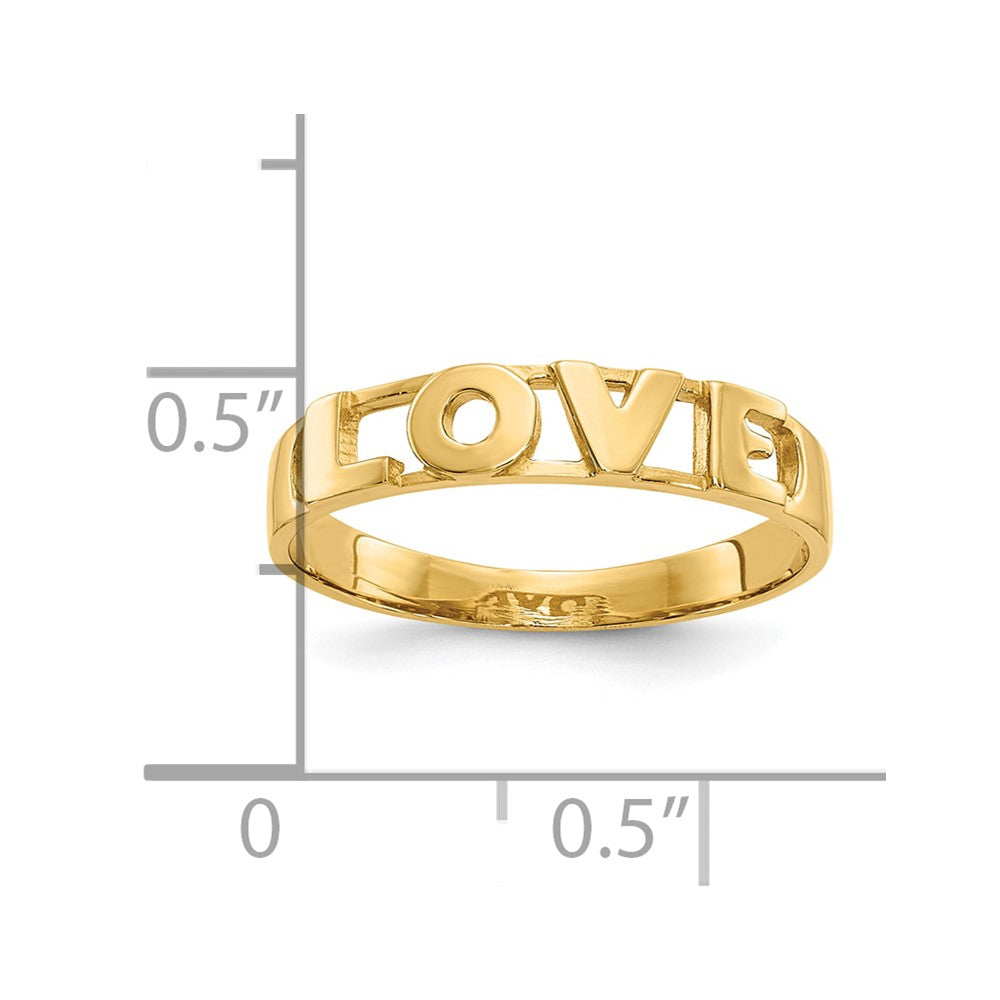 10K Love Ring Yellow Gold