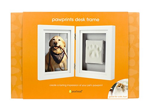 Pawprints Hinged White Wood 4x6 Photo Frame with Clay Tools and Instructions QGM20966