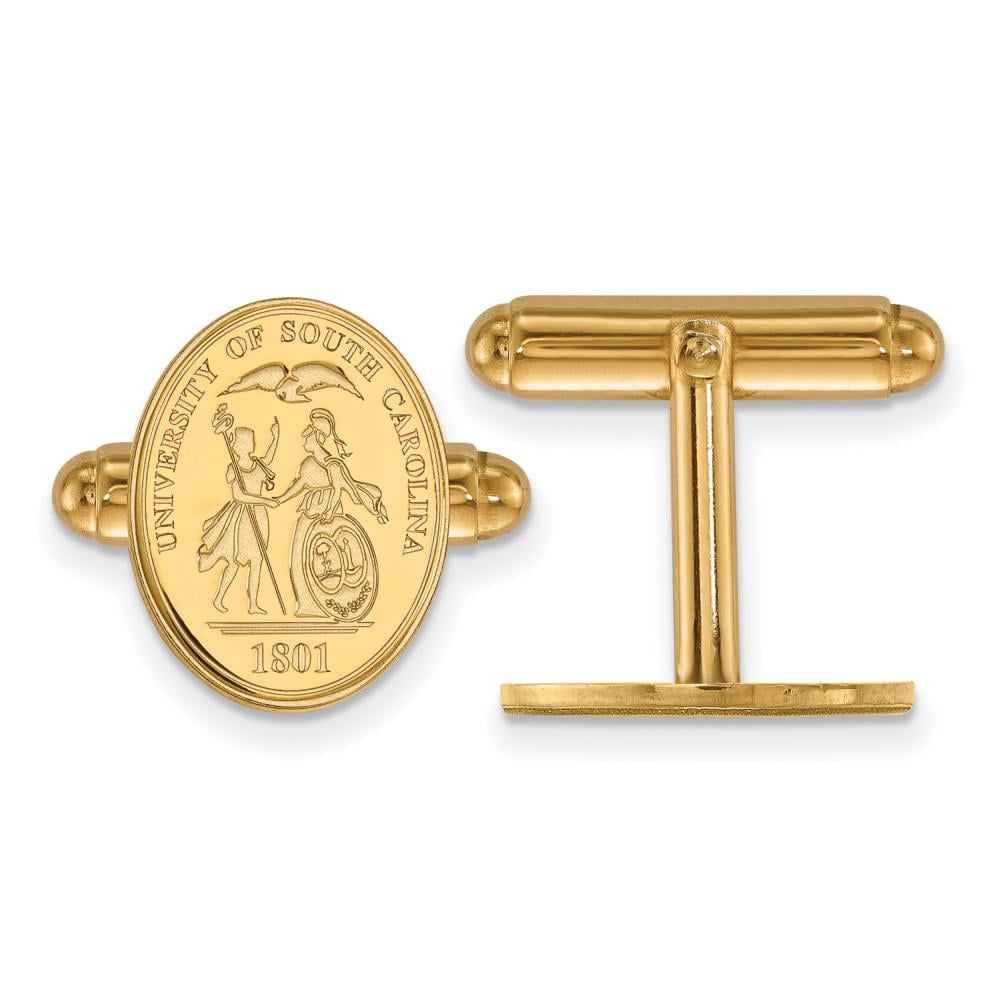 Men's University of South Carolina 14k Gold Plated Silver University of South Carolina Cuff Links