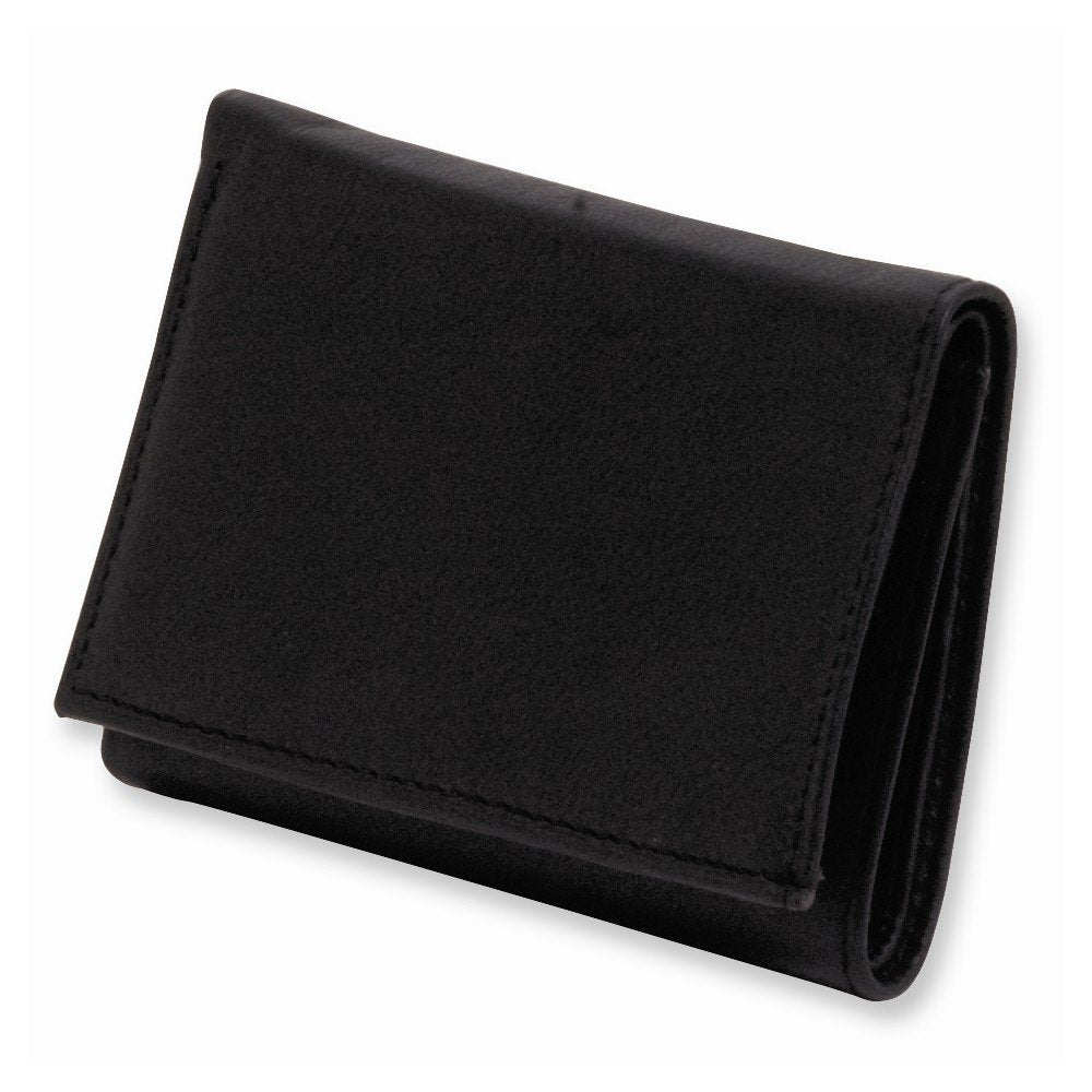 Mens Brown Leather Tri-fold Wallet