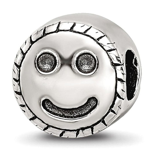 Sterling Silver Reflections Kids Smiley Face Bead