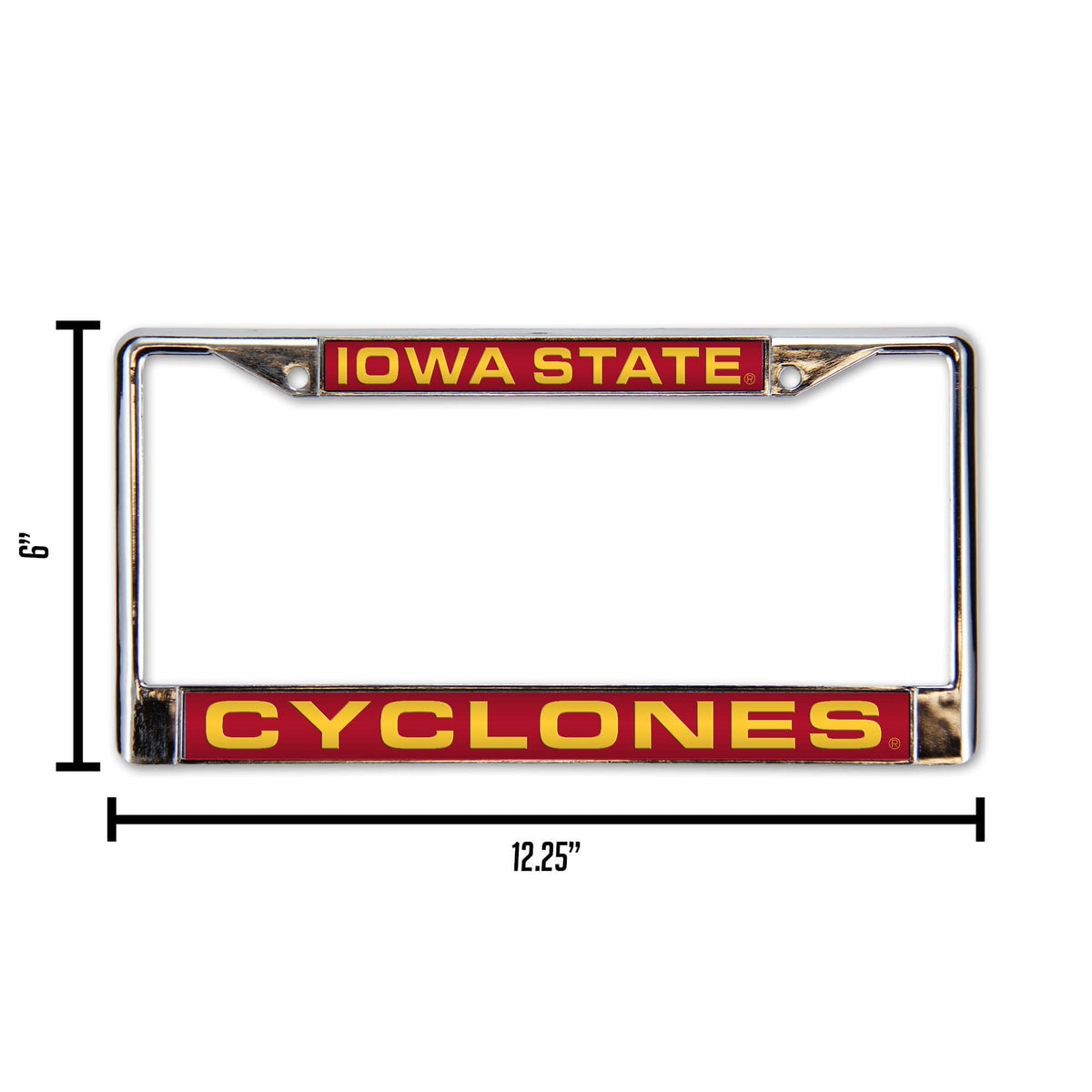 Iowa-St-Cyclone's Chrome Metal Laser Cut License Plate Frame