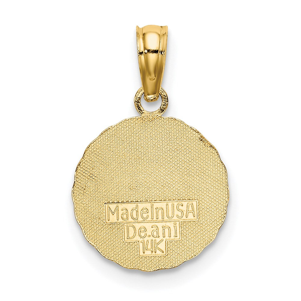 14K Gold Sun Design Charm