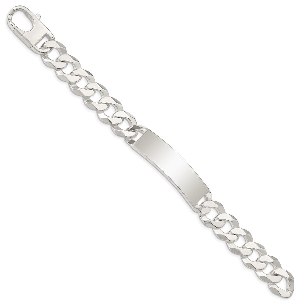Sterling Silver Curb Link ID Bracelet 8.5 inches