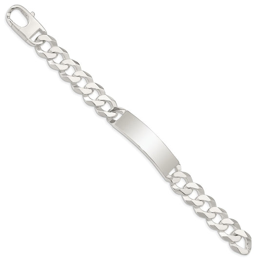 Sterling Silver Curb Link ID Bracelet 8.5 inches