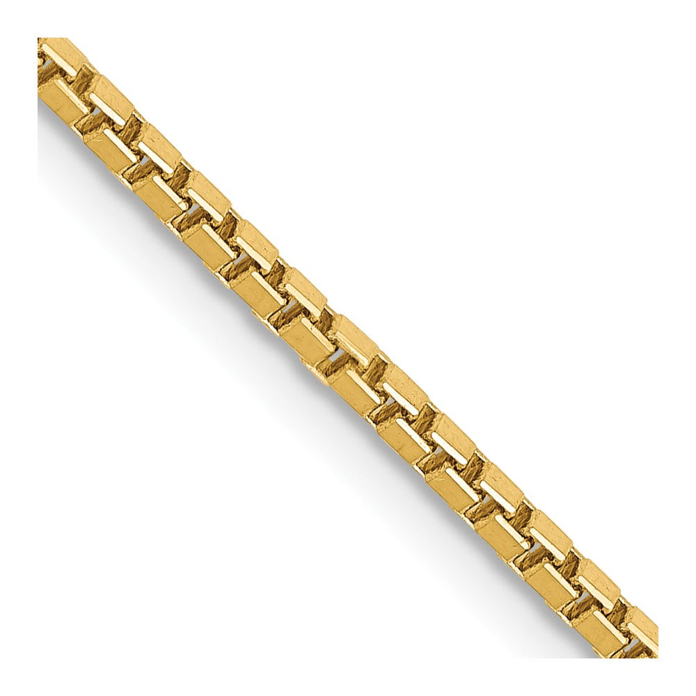 14K 22 inch 1.5mm Box with Lobster Clasp Chain
