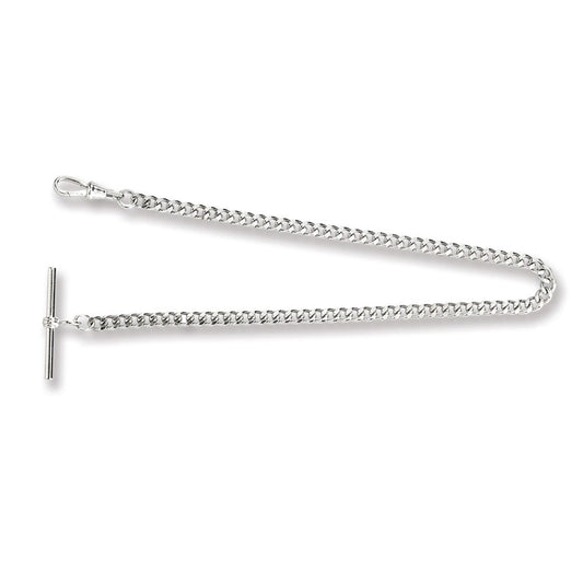 Charles Hubert Chrome-Finish Brass Bar End Pocket Watch Chain