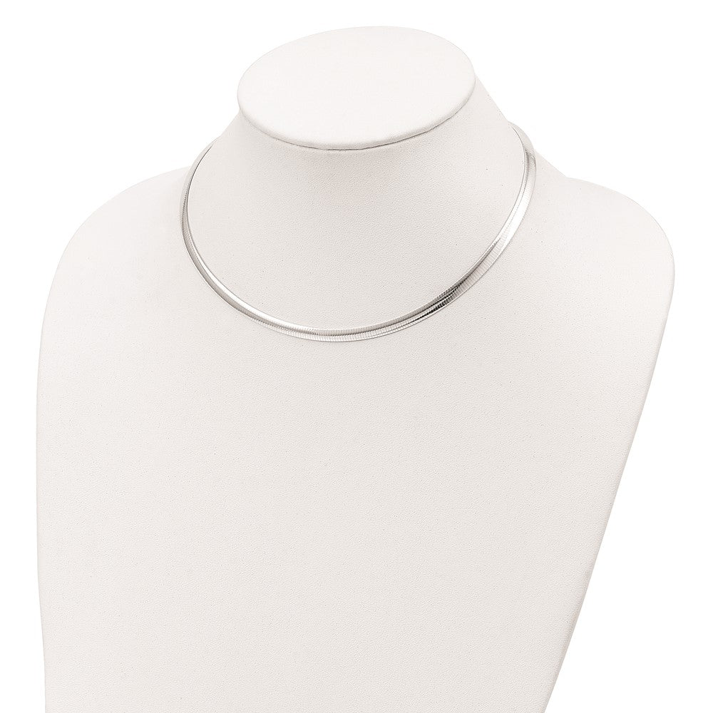 Sterling Silver 4.5mm Polished Cubetto 16in Necklace 16 Inches