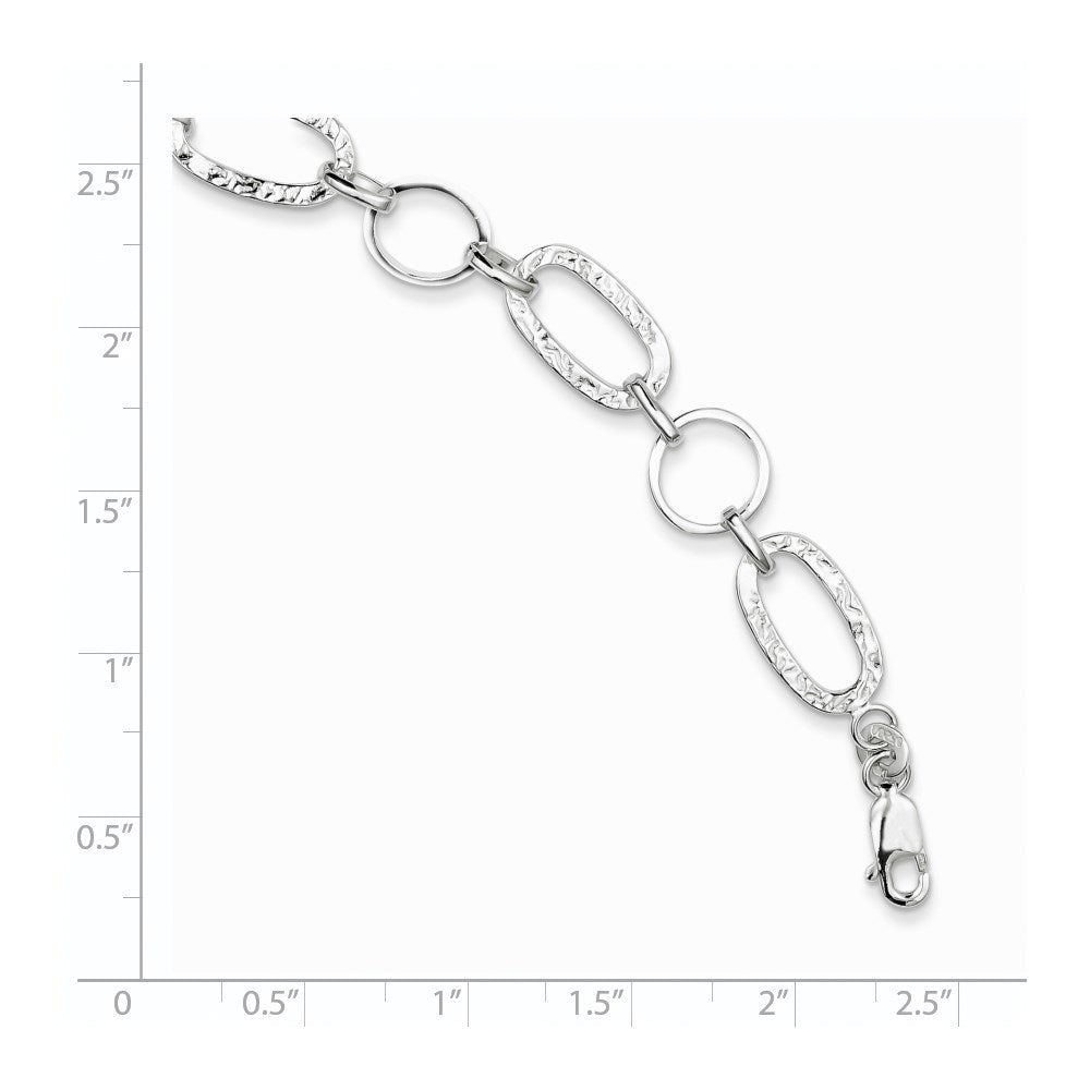 Sterling Silver Circle Bracelet 7.5 inches