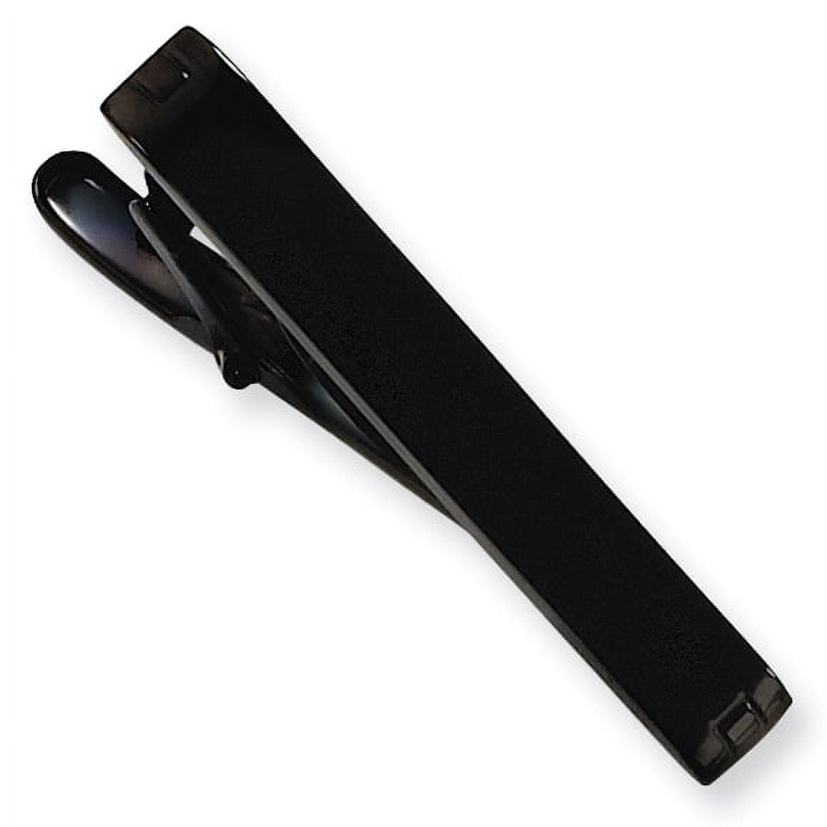 Chisel Stainless Steel Black-plated Tie Clip