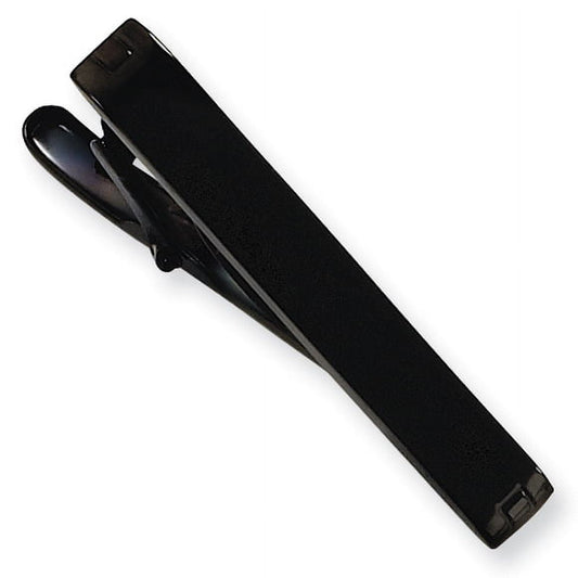 Chisel Stainless Steel Black-plated Tie Clip