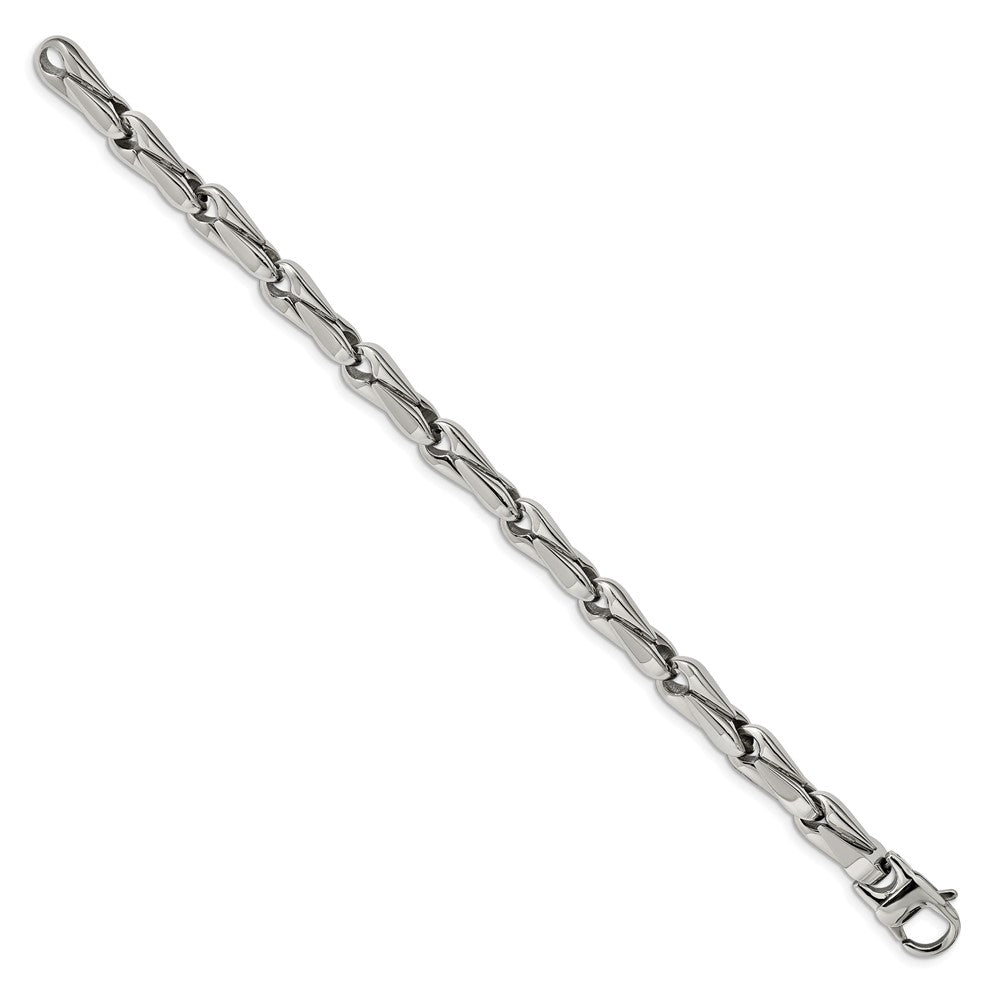 Stainless Steel Polished Fancy Link 9in Bracelet 9 inches