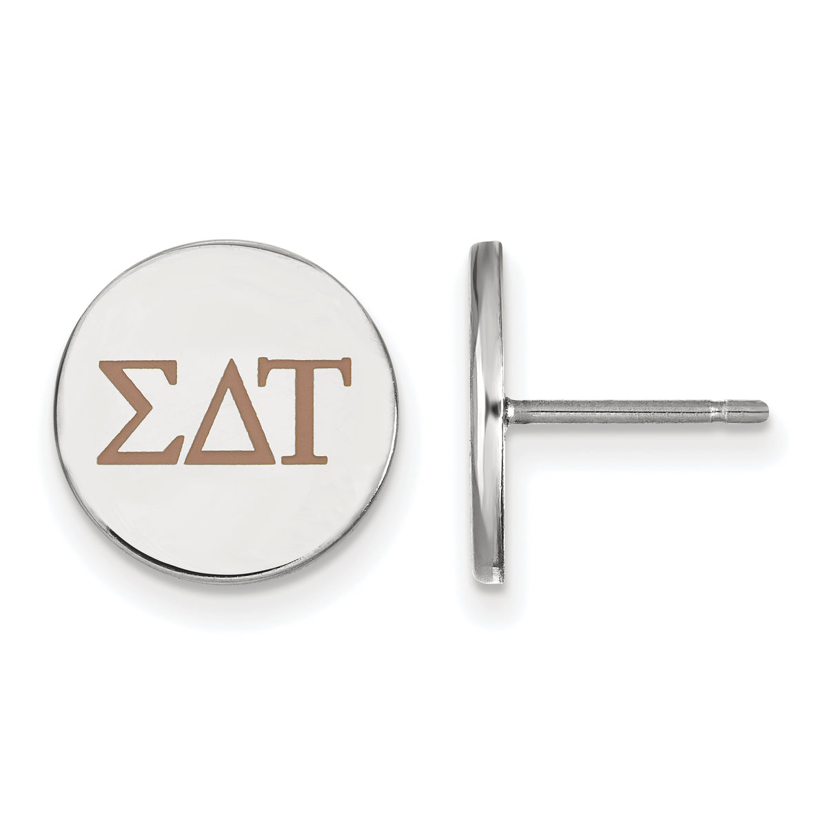 Sterling Silver Official Licensed Greek Sororities Sigma Delta Tau Enameled Post Earrings