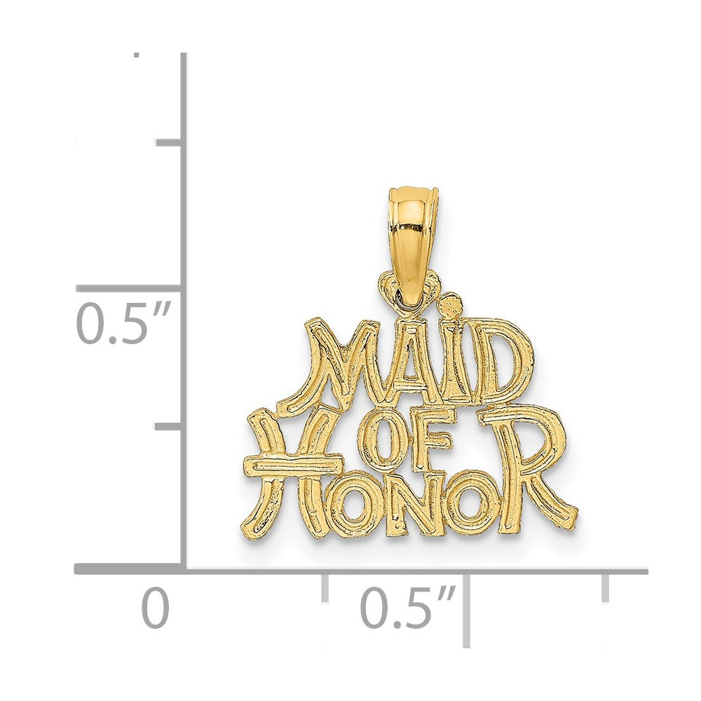 14k MAID OF HONOR Charm