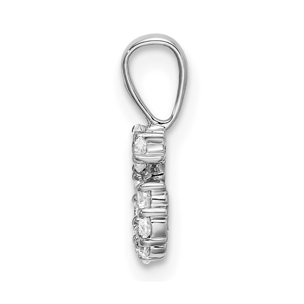 14k White Gold 1/8 carat Lab Grown Diamond VS/SI+ G+ Letter G Intitial Pendant