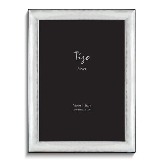 Silver-plated Hammered Rounded 8x10 Frame