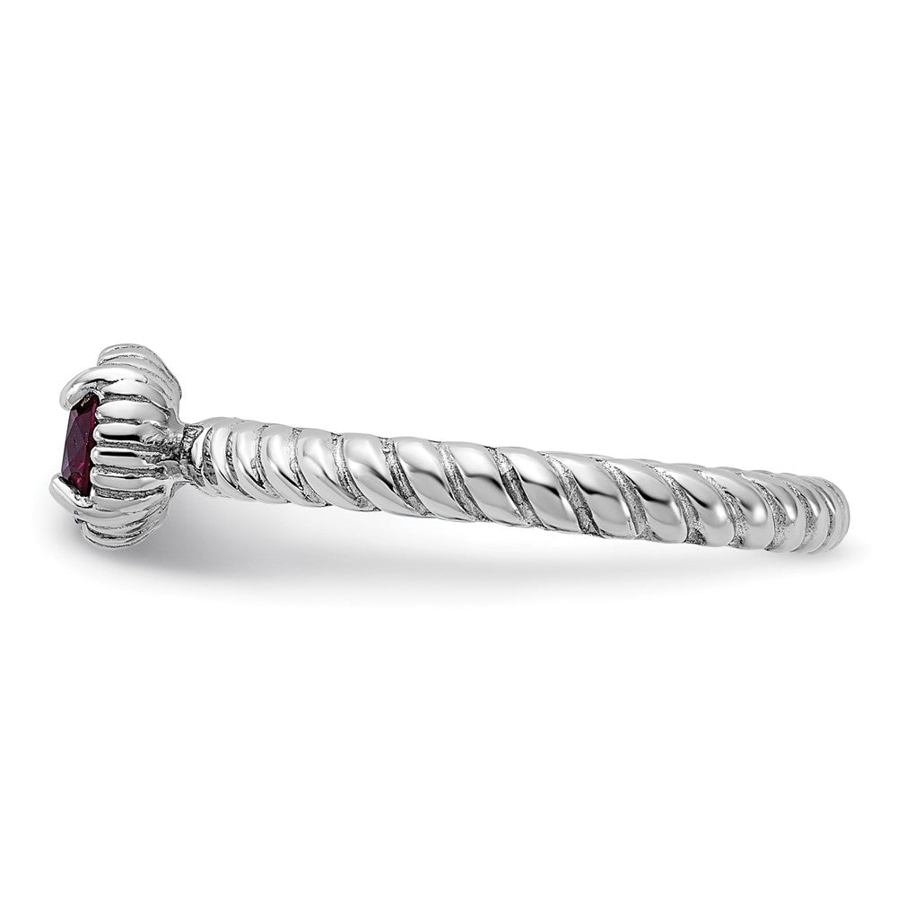 Sterling Silver Stackable Expressions Created Ruby Ring