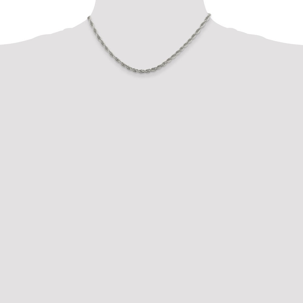 Sterling Silver 3.8mm Loose Rope Chain 16 Inches