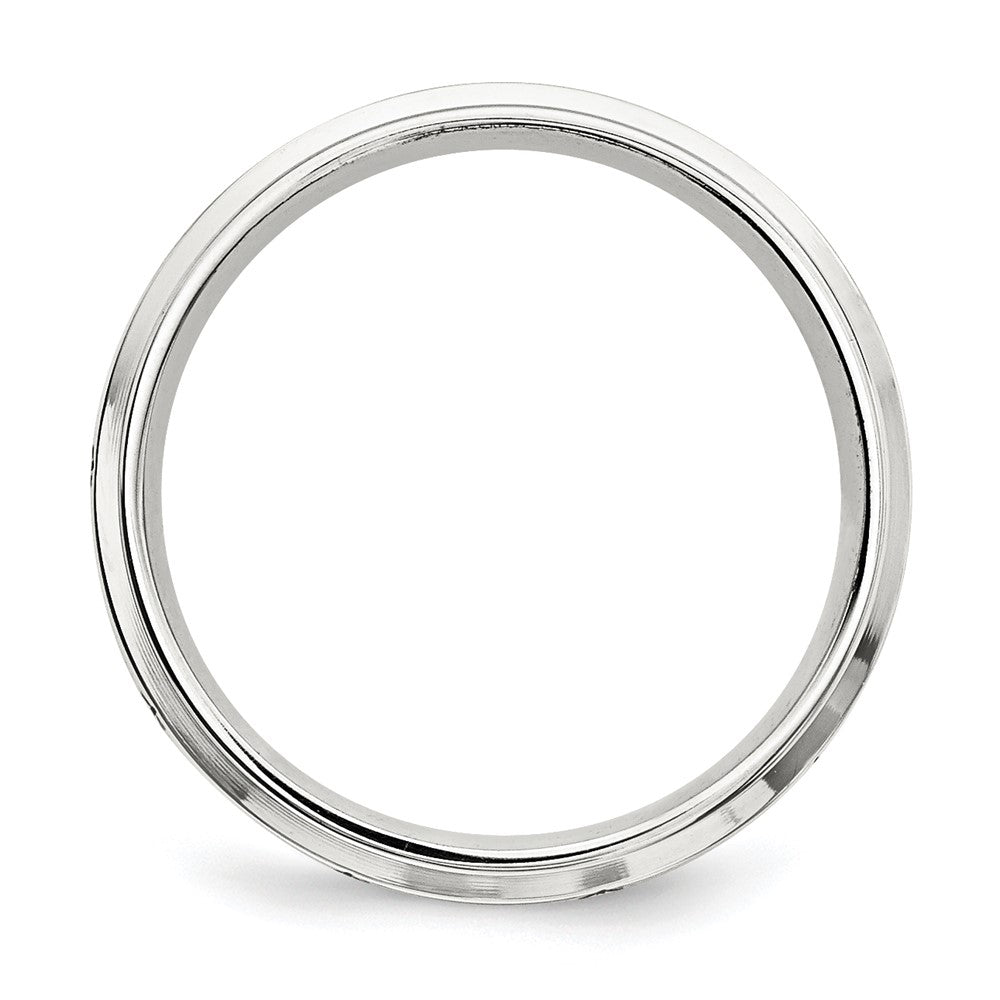SS 7mm Enamel Fancy Band Size 12