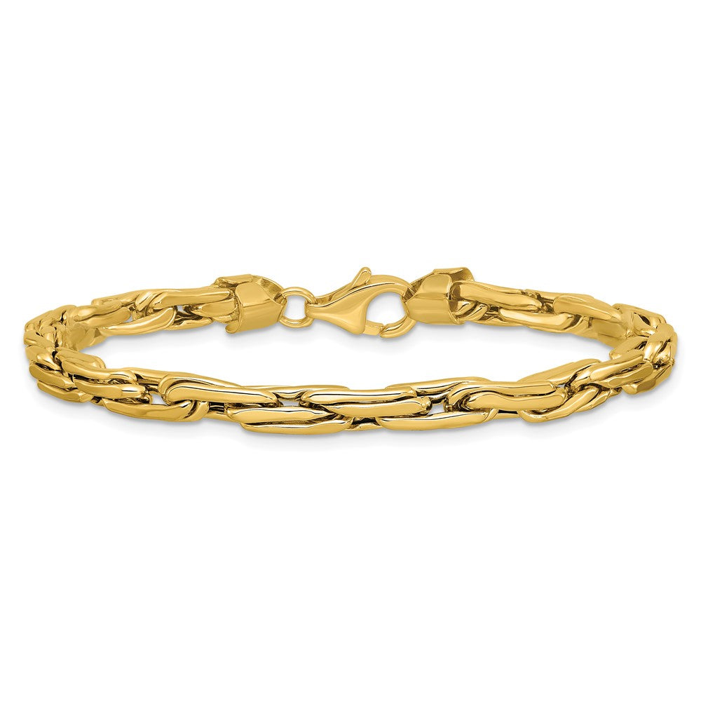 14K Polished 5.0mm Fancy Link Bracelet 7.5  inches