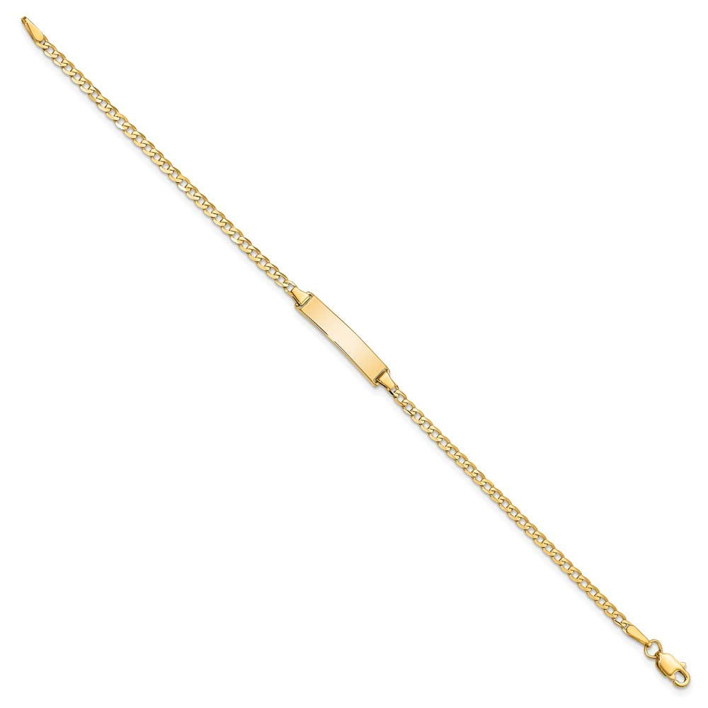 10k Flat Curb Link ID Bracelet